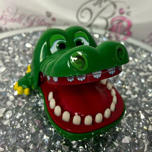 Milton Bradley Crocodile Dentist Game Travel Version green collectors toy